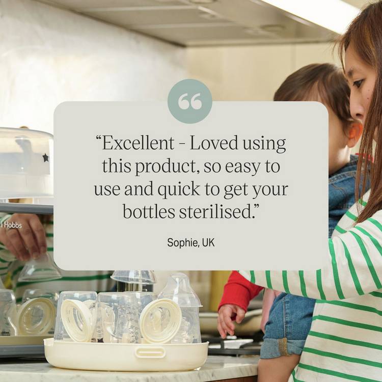 Tommee Tippee baby bottle microwave steriliser, UK version
