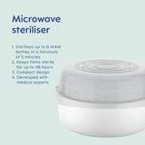 MAM Bottle & Microwave Steriliser Set grey, imported from the UK