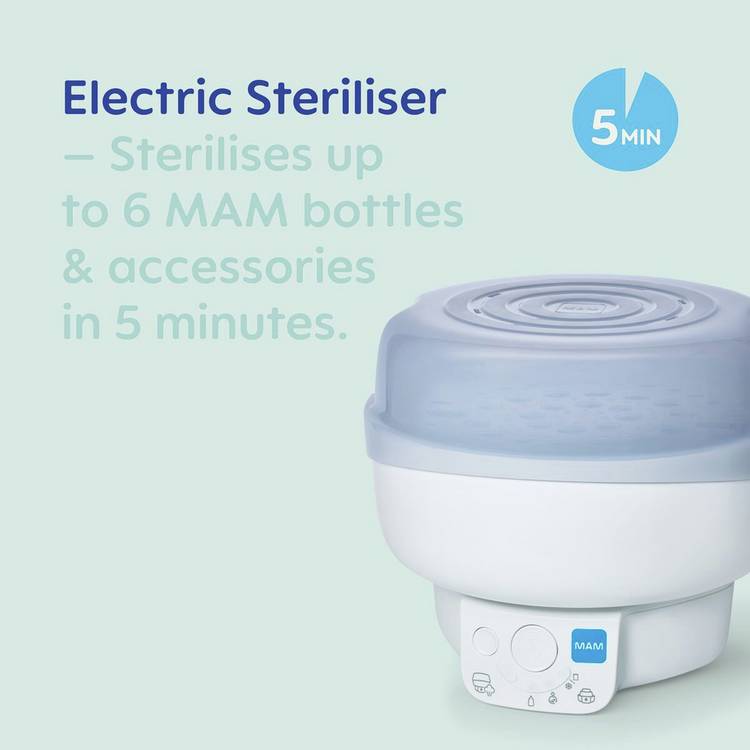 MAM electric steriliser and bottle warmer grey (British brand)
