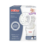 Nuby single manual breast pump with 180ml bottle and accessories, UK version