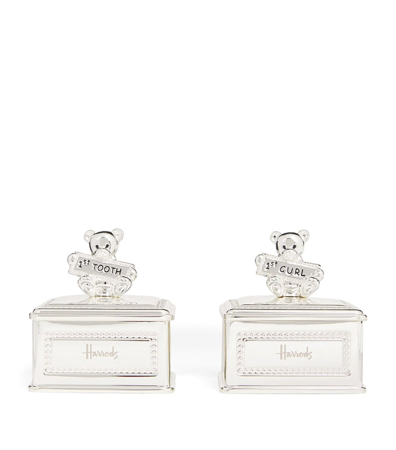 Harrods silver-plated tooth and curl keepsake box, UK version