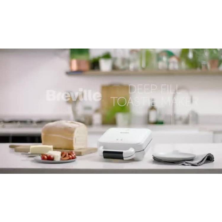 Breville white deep fill 2 portion sandwich toaster (British brand)