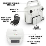 Breville white deep fill 2 portion sandwich toaster (British brand)