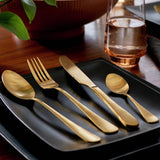 Habitat gold stainless steel cutlery set 16 piece imported from the UK