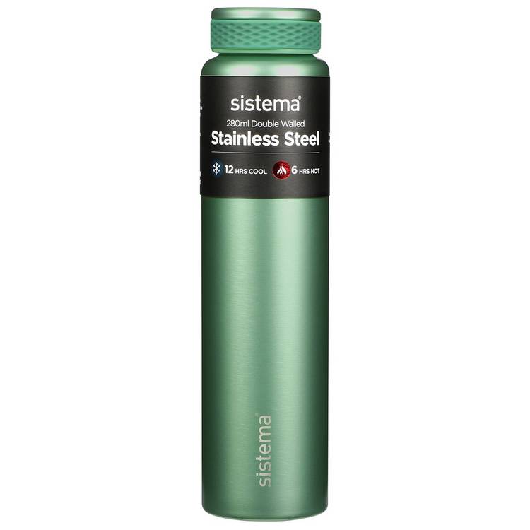 Sistema stainless steel bottle multicolour 280ml - British product