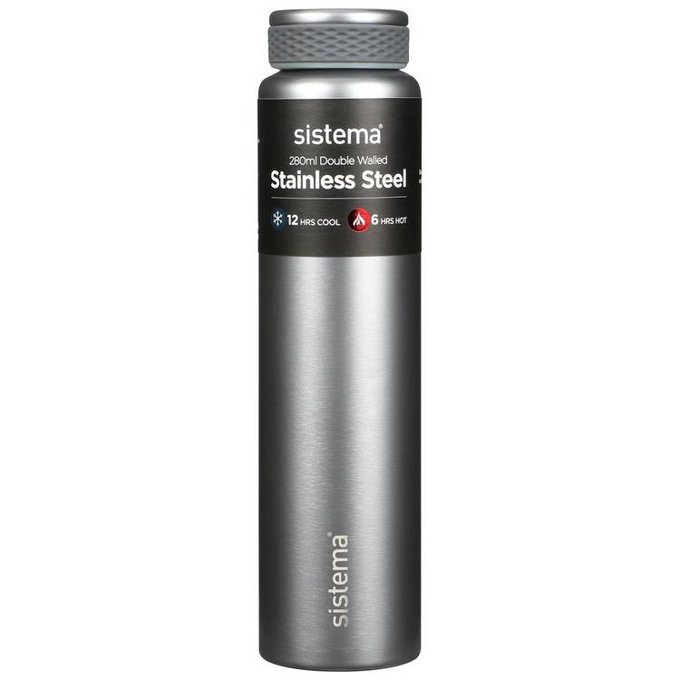 Sistema stainless steel bottle multicolour 280ml - British product
