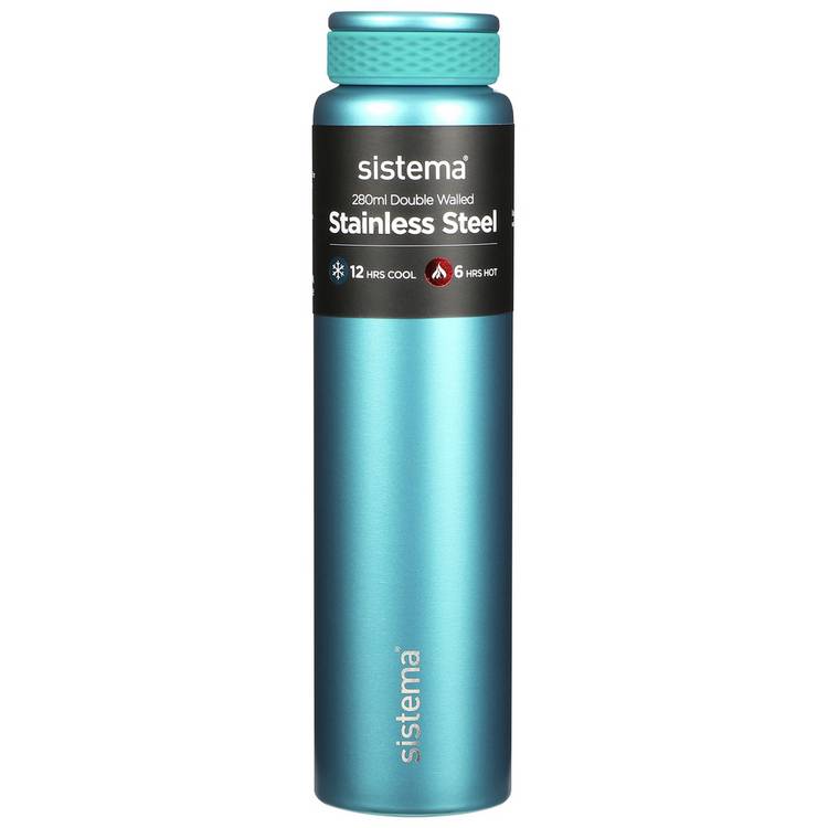 Sistema stainless steel bottle multicolour 280ml - British product