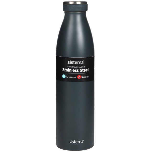 Sistema Hydrate multicolour stainless steel bottle 750ml, UK version