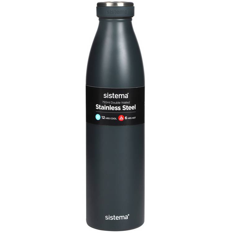 Sistema Hydrate multicolour stainless steel bottle 750ml, UK version