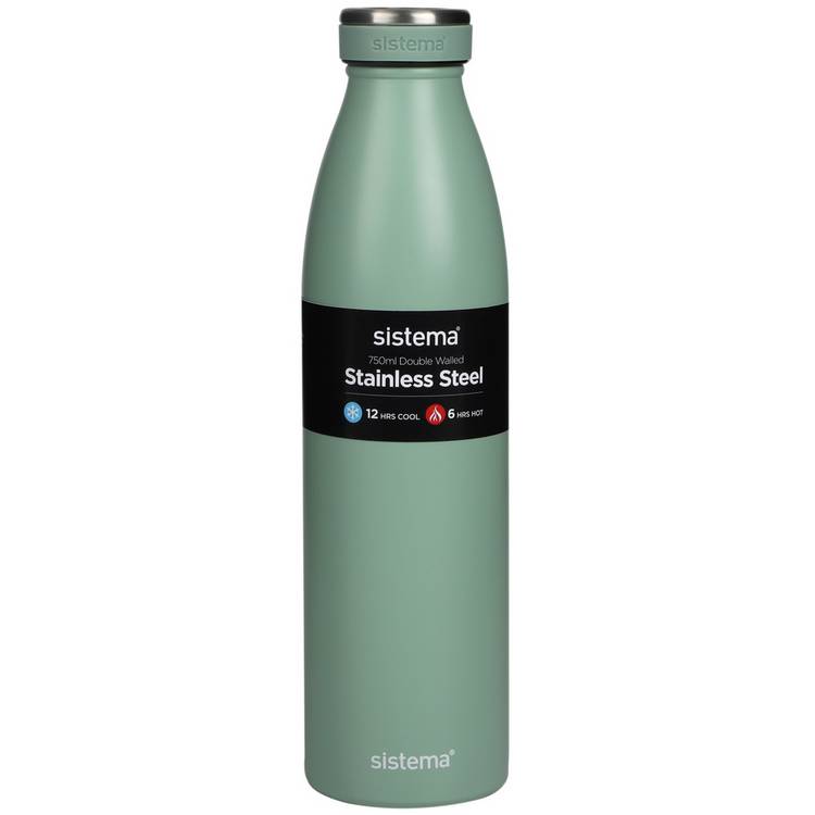 Sistema Hydrate multicolour stainless steel bottle 750ml, UK version