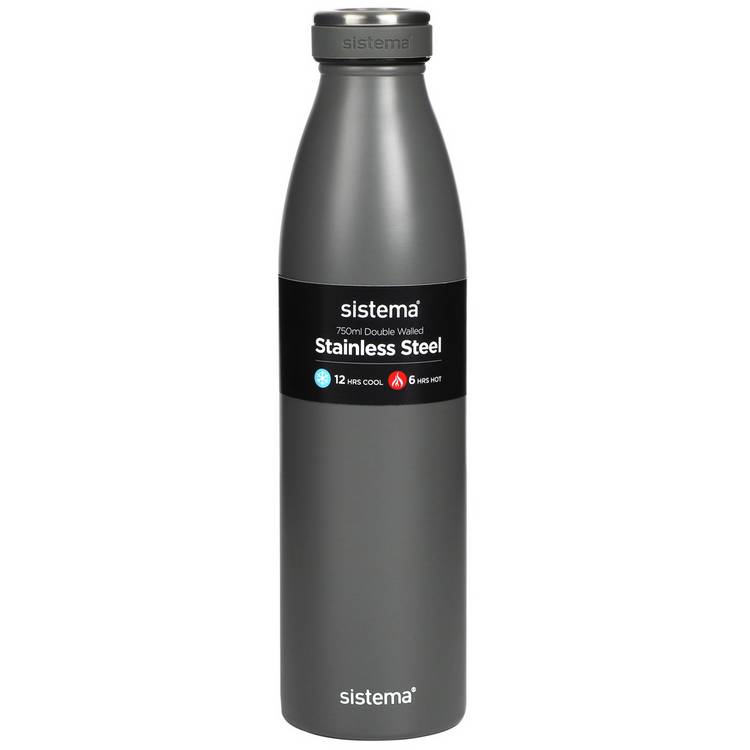 Sistema Hydrate multicolour stainless steel bottle 750ml, UK version