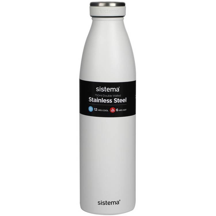 Sistema Hydrate multicolour stainless steel bottle 750ml, UK version