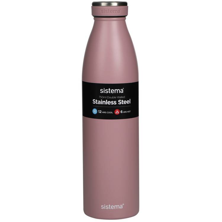 Sistema Hydrate multicolour stainless steel bottle 750ml, UK version