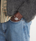 Tom Wood sterling silver square rope bracelet (British brand)