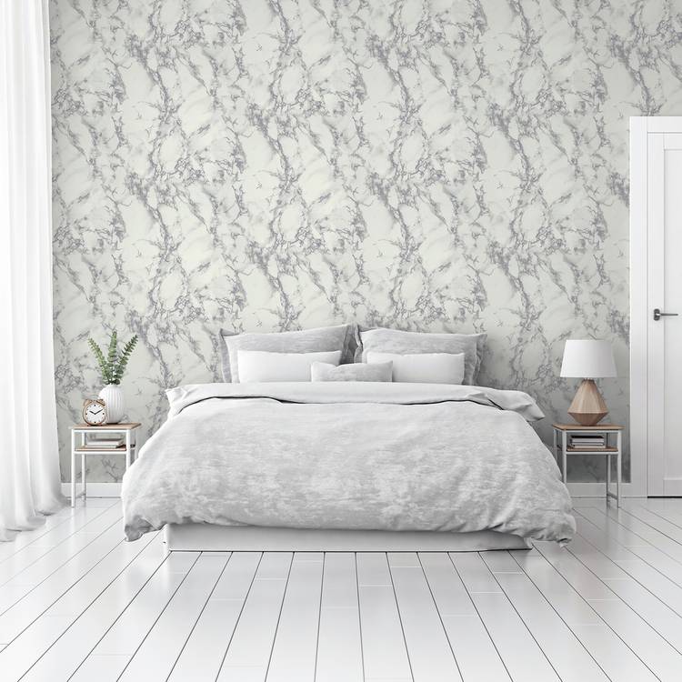 Arthouse Carrara Marble Silver wallpaper, UK version