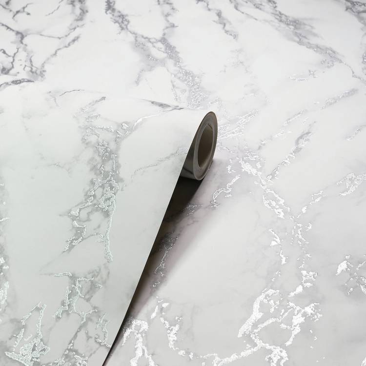 Arthouse Carrara Marble Silver wallpaper, UK version