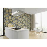 Arthouse wallpaper black and gold palm design 53cm x 10.05m, imported from the UK