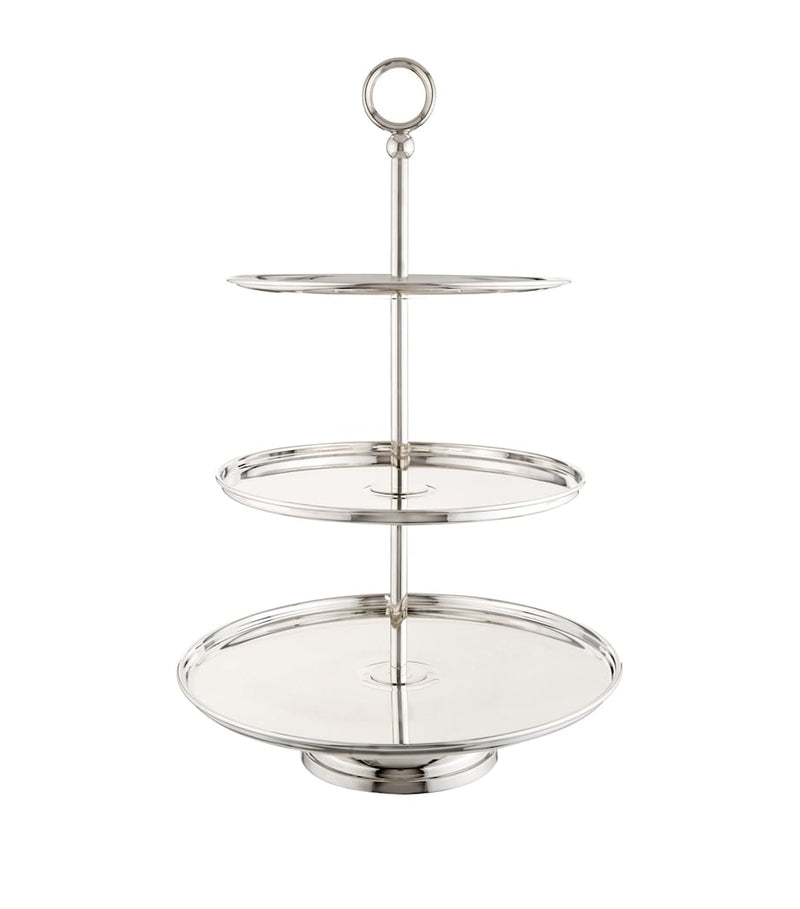 Greggio silver-plated Georgian 3-tier cake stand, UK version
