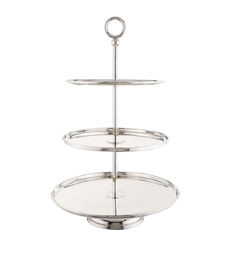 Greggio Silver-Plated Georgian 3-Tier Cake Stand