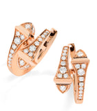 MARLI New York rose gold and diamond huggie earrings (British brand)