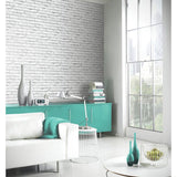 Arthouse Brick White Wallpaper 53cm x 10.05m (British brand)