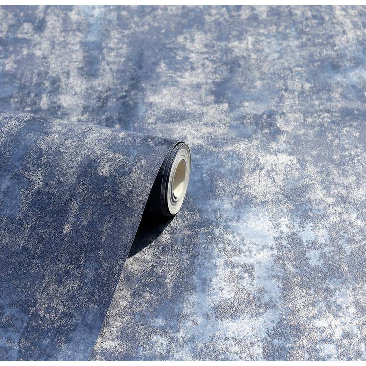 Arthouse Stone Texture Navy Blue Wallpaper 53cm x 10.05m British brand