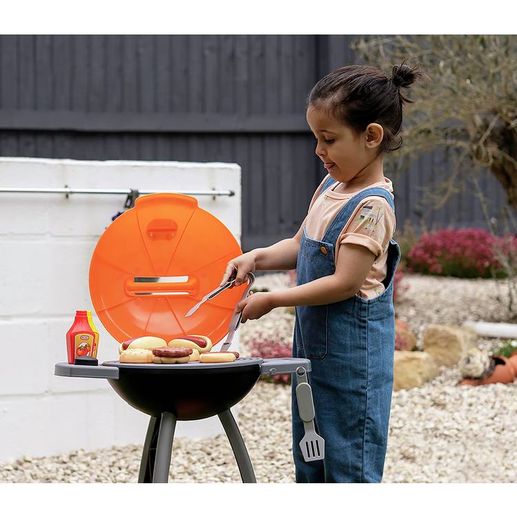 Little Tikes Sizzle 'n' Serve Toy BBQ with 12 accessories, imported from the UK