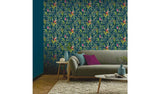 Argos Arthouse Deco Tropical Navy Blue Wallpaper 53cm x 10.05m- Buy online at McGrocer