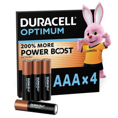 Argos Duracell Optimum Alkaline AAA Batteries Pack of 4- Buy online at McGrocer