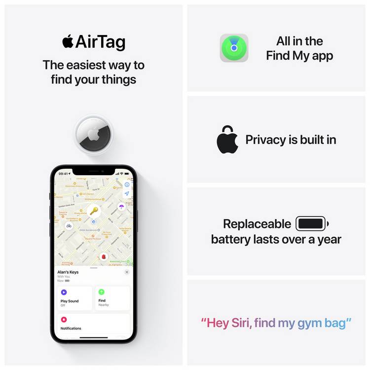 Apple AirTag 4 pack (British brand)