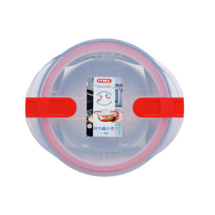 Pyrex 2.3 litre round glass dish (British brand)