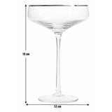 Argos Home gold rim champagne coupe set of 4 glasses, UK version
