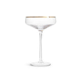 Argos Home gold rim champagne coupe set of 4 glasses, UK version