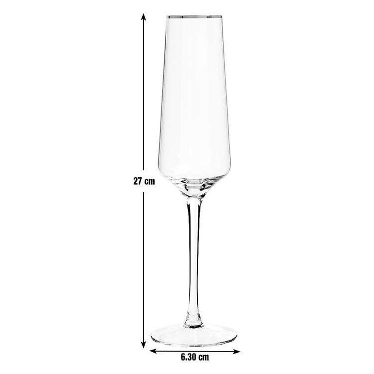 Argos Home gold rim prosecco flutes set of 4 - British product