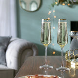 Argos Home gold rim prosecco flutes set of 4 - British product