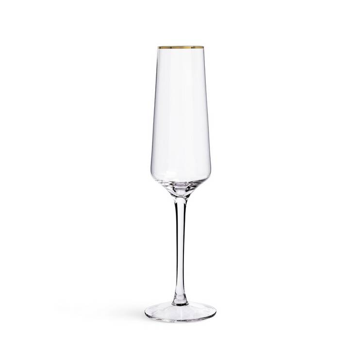 Argos Home gold rim prosecco flutes set of 4 - British product