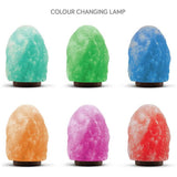 Colour changing Himalayan salt lamp 15-19cm tall (British brand)