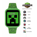 Minecraft kids green silicone strap interactive watch (British brand)