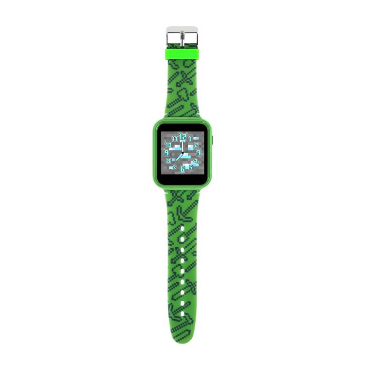 Minecraft kids green silicone strap interactive watch (British brand)