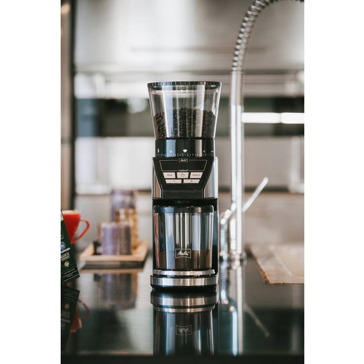Melitta Calibra stainless steel coffee bean grinder - UK version