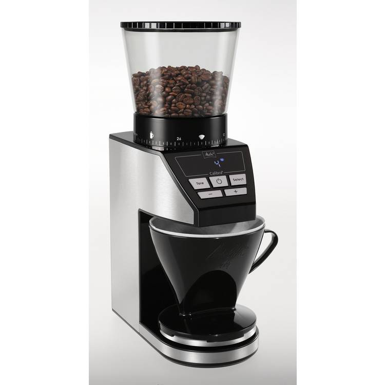 Melitta Calibra stainless steel coffee bean grinder - UK version