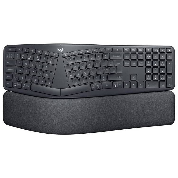 Logitech ERGO K860 wireless ergonomic keyboard Grey, imported from the UK