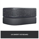 Logitech ERGO K860 wireless ergonomic keyboard Grey, imported from the UK