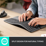 Logitech ERGO K860 wireless ergonomic keyboard Grey, imported from the UK