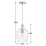 Argos Home Abas bubble glass pendant light nickel, UK version