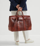 Brunello Cucinelli leather woven holdall - British product
