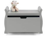 Obaby Stamford Sleigh Toy Box warm grey kids storage (British brand)