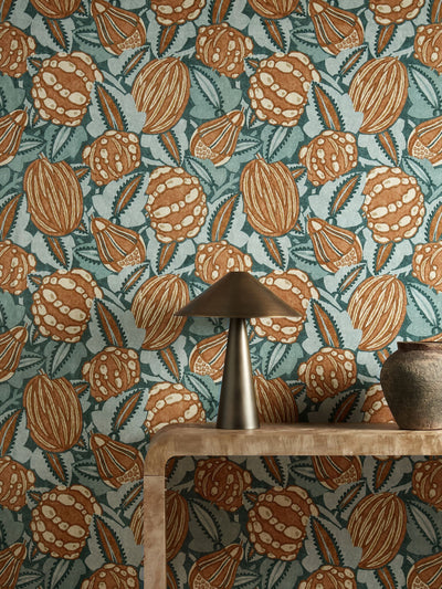 Next Harlequin Zenith Wallpaper Terracotta Azul Zamora 10m- Buy online at McGrocer