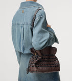 LOEWE Flamenco clutch bag in woven leather (British brand)
