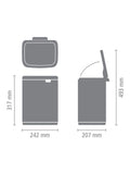 Brabantia Black Bo waste bin 7L - British product